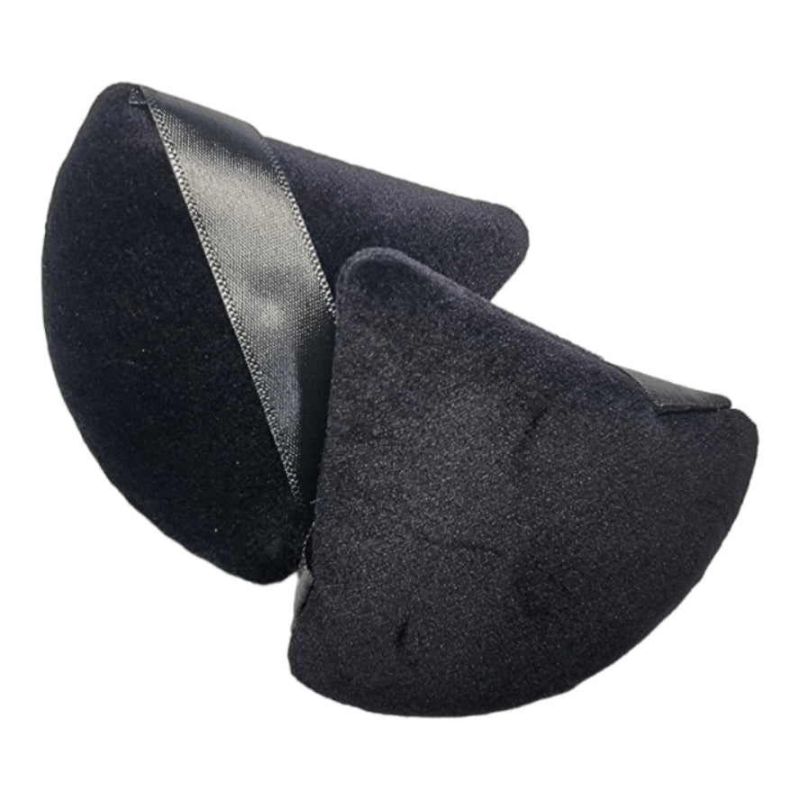 Soft Triangle Black Puffs ( Set of 2)