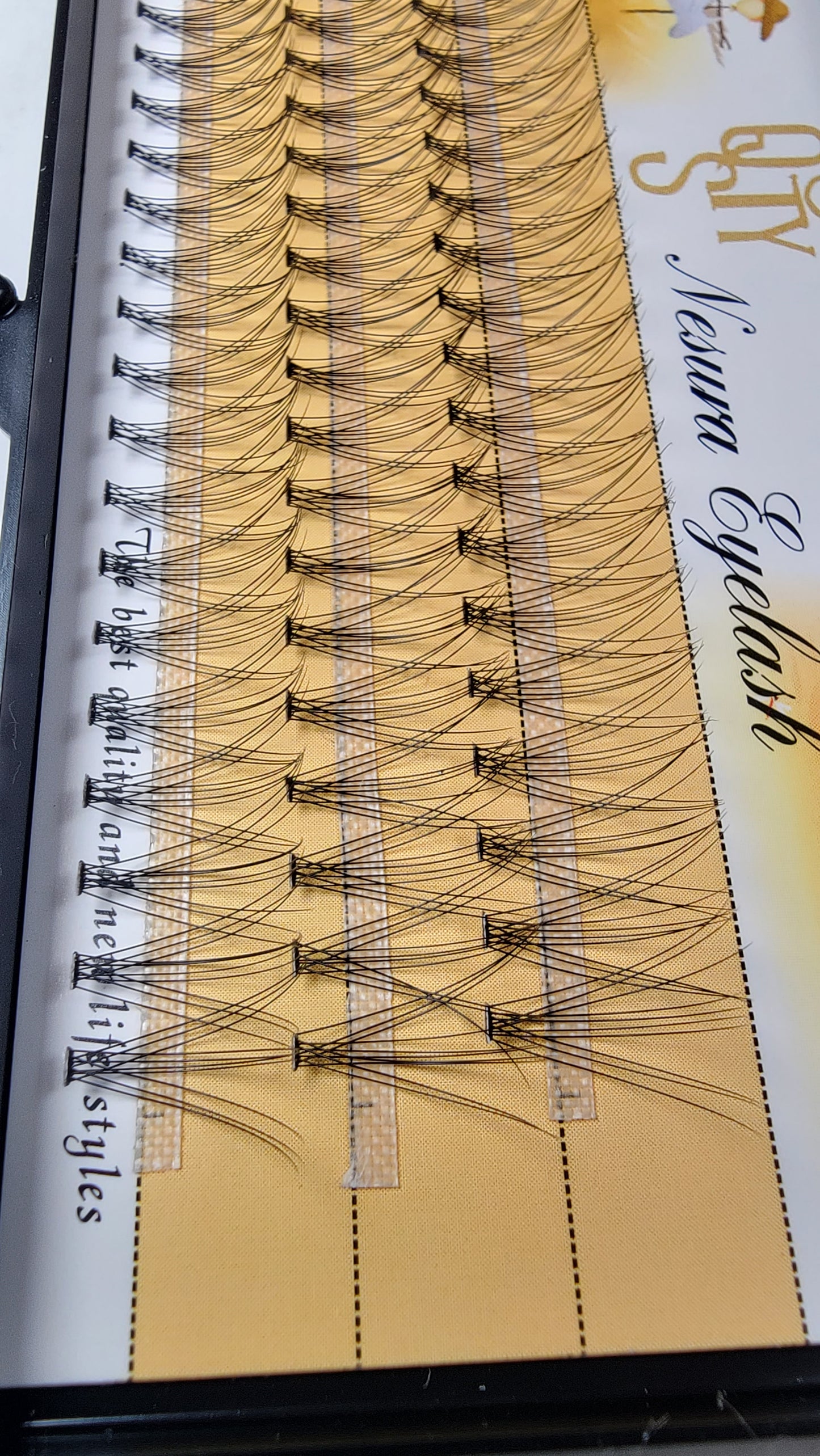 60 Individual Eyelash Natural Clusters 14mm. Long