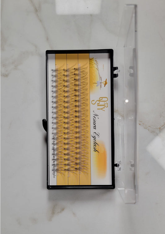 60 Individual Eyelash Natural Clusters 14mm. Long